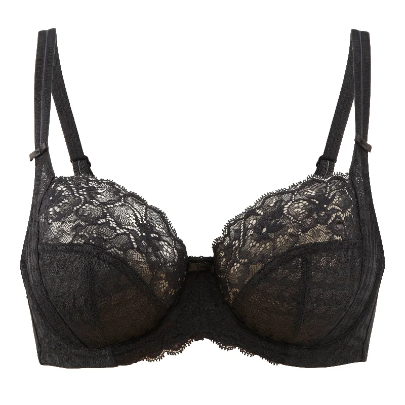 lace-trimmed chemise nightgownsPanache Envy Low Full Cup Bra | BLACK