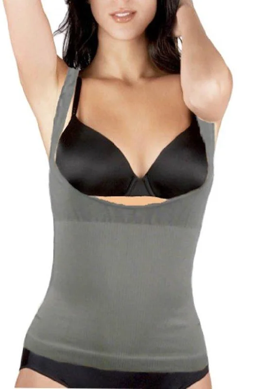 plus-size mastectomy brasCharcoal Underbust Shaper Tank