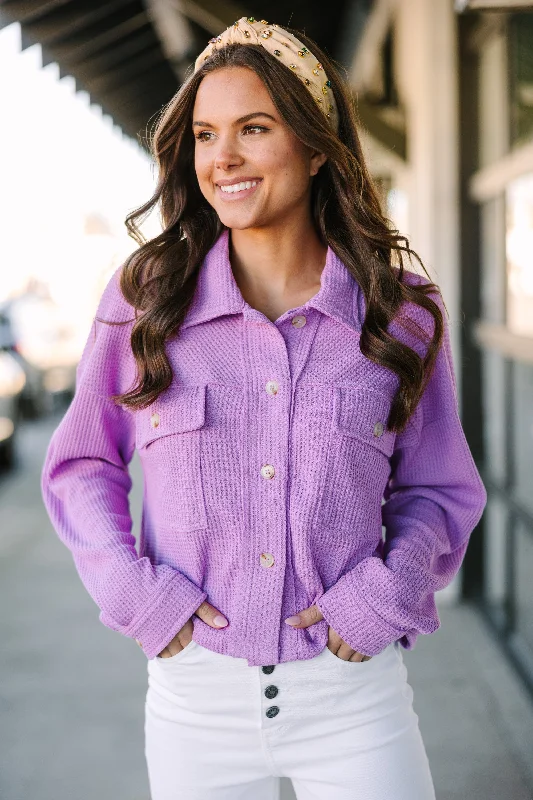 Women's Winter CoatsAlways Be Around Orchid Purple Shacket