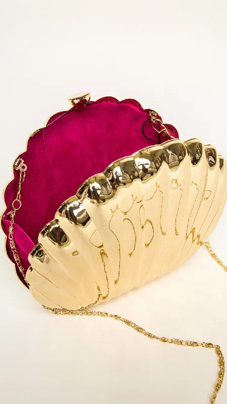 protective UV-blocking hats for kidsShelly Shell-Shaped Gold Clutch