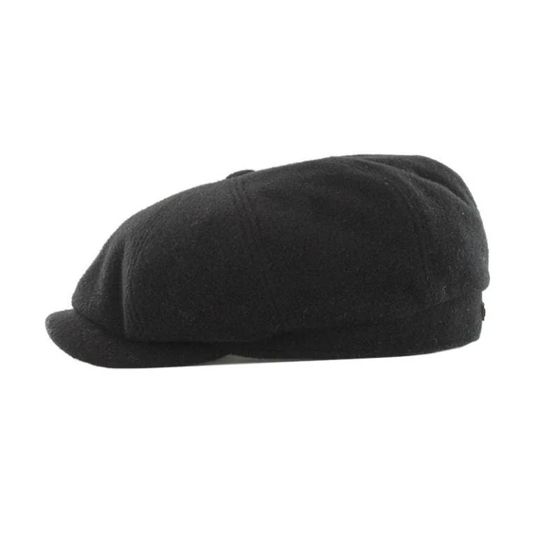 stylish newsboy caps with leather patchesMucros Weavers Driving Cap - Black