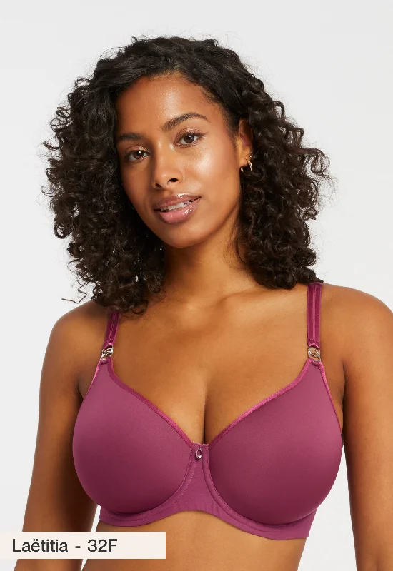 high-support sports bras for crossfitSublime Spacer T-Shirt Bra (Cranberry Seasonal Colour)