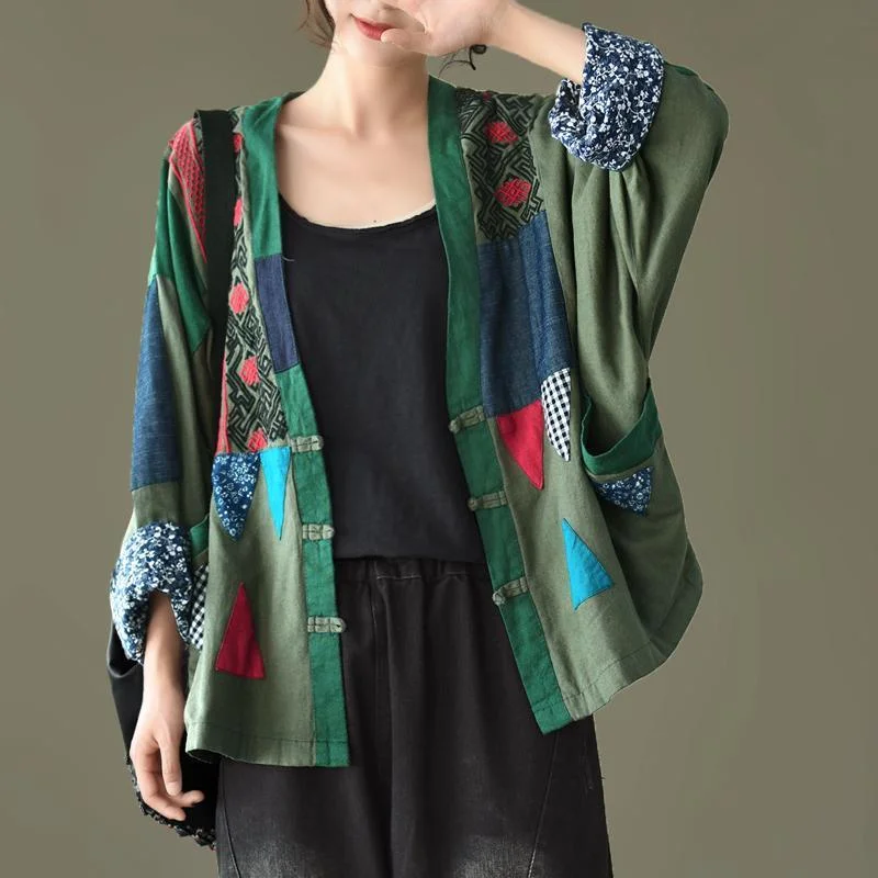 Women's Coats with Fur Trimmed SleevesElegant Women Patchwork Coat Luxury Jacket