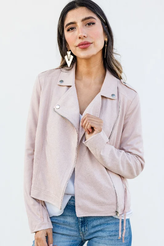 Women's Hooded CoatsOut On The Town Champagne White Suede Jacket