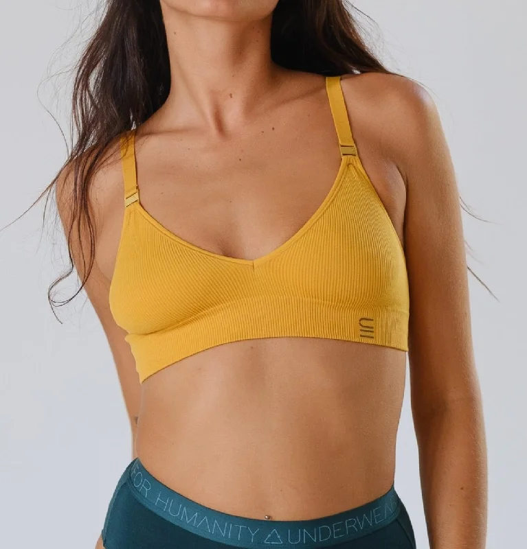 full-coverage underwire brasRecycled Wireless Bra A-D- Gold