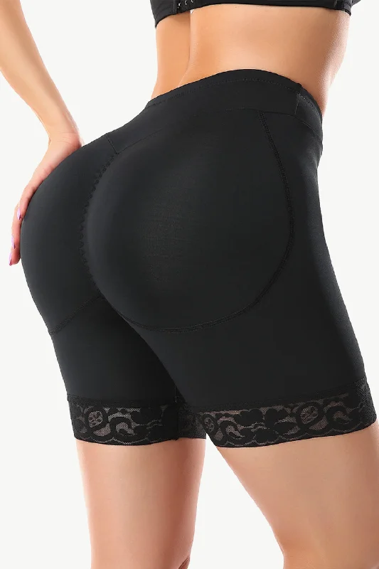 adjustable strap sports brasCurvy Confidence Lace Trim Shaping Shorts