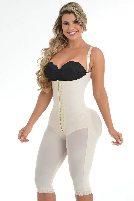 high-compression shapewear for partiesFAJA DE PIERNA LARGA TIRANTE AJUSTABLE CON 3 FILAS DE BROCHES Y REALCE INVISIBLE FANTASTIC