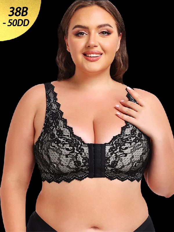 convertible strap bralettes for dressesLace Full Coverage Plus Size  Wireless Bra