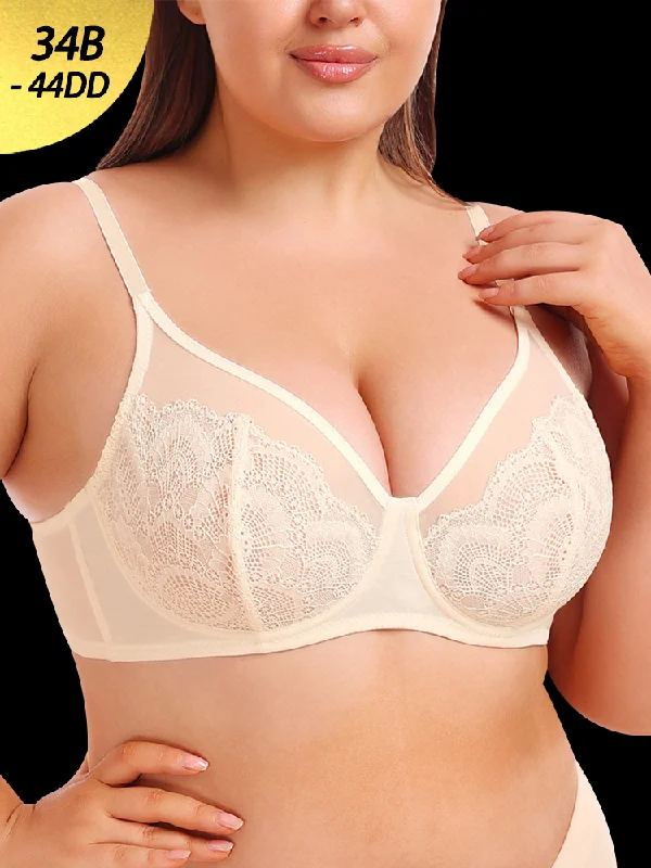 convertible bralettes for layeringLace Push-Up Ultra-Thin Summer Underwire Bra