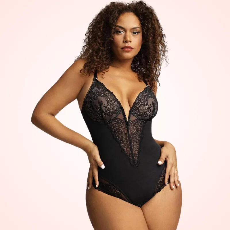 full-coverage underwire brasWomen's Shaping Lace Bodysuit Shapewear