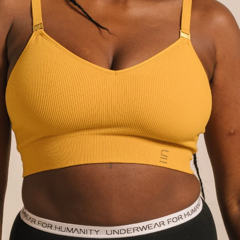 minimalist seamless brasRecycled Wireless Bra DD+ - Gold