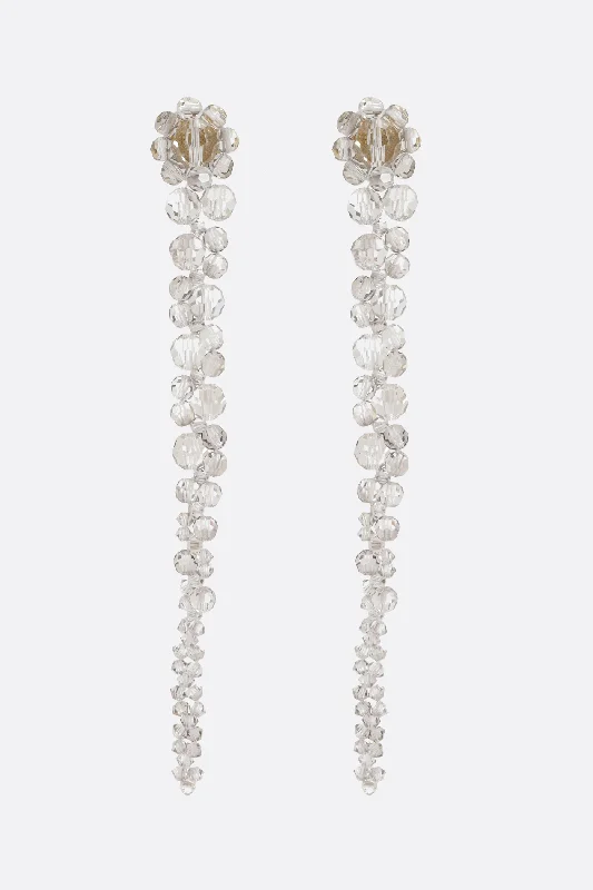 classic Panama hatscrystal-embellished drip earrings