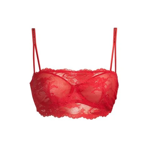 plus-size wireless mastectomy brasAndres Sarda Gaga Lace Bandeau Bra Rouge