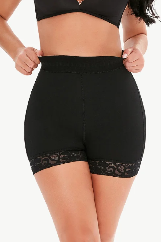 lace-trimmed sleep shortsLace Trim Shaping Shorts: Sexy Curves Enhancer