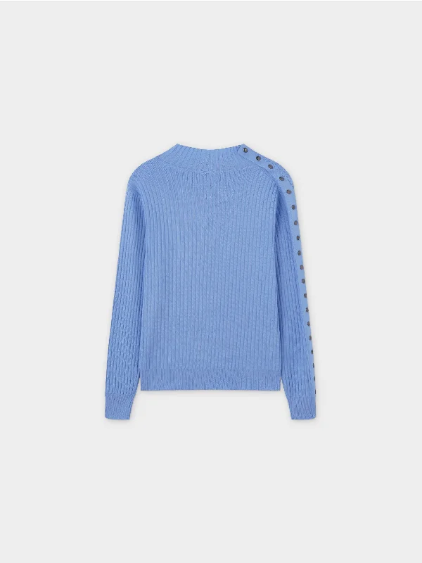 children's sun hatsSide Snap Sweater-Periwinkle