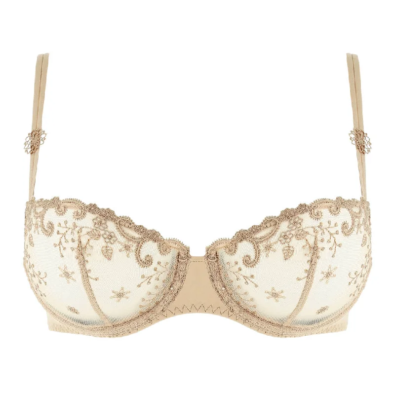 adjustable strap sports brasSimone Perele Delice Demi Cup Bra | BEIGE