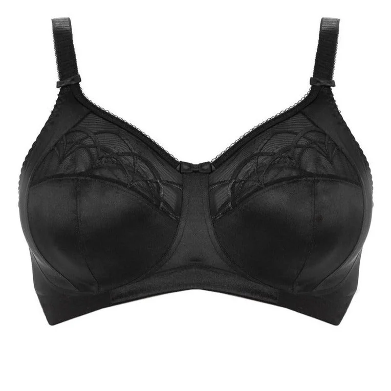 lace-trimmed chemise nightgownsElomi Cate Wireless Bra | BLACK