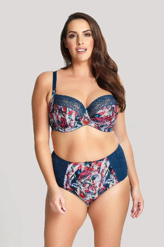 floral lace lingerie with matching robesChi Chi Full Cup Bra Seasonal Colors- Sculptrese by Panache