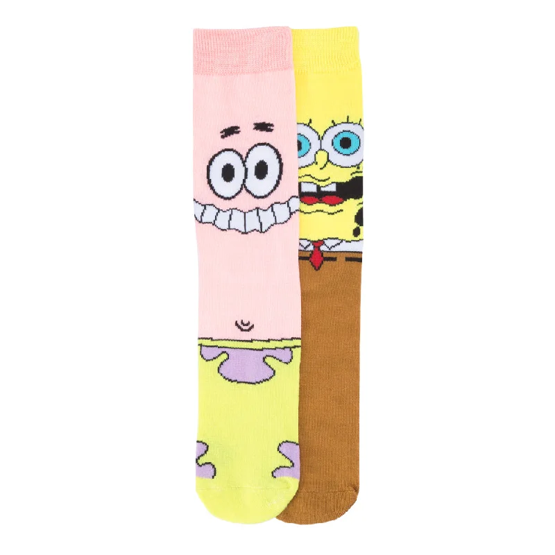 stylish newsboy caps with contrast stitching2 Pack Spongebob & Patrick Crew - Adult