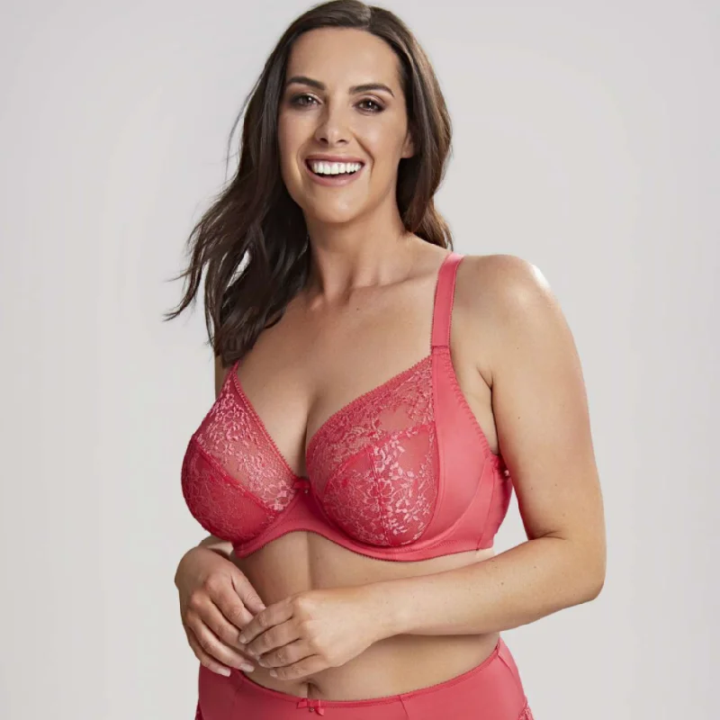 wireless nursing brasRoxie Plunge Bra Hot Coral