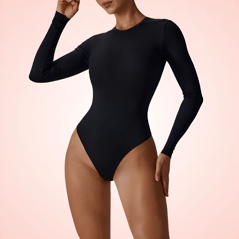 high-support sports bras for intense workoutsWomen Long Sleeve Thong Shapewear Bodysuit