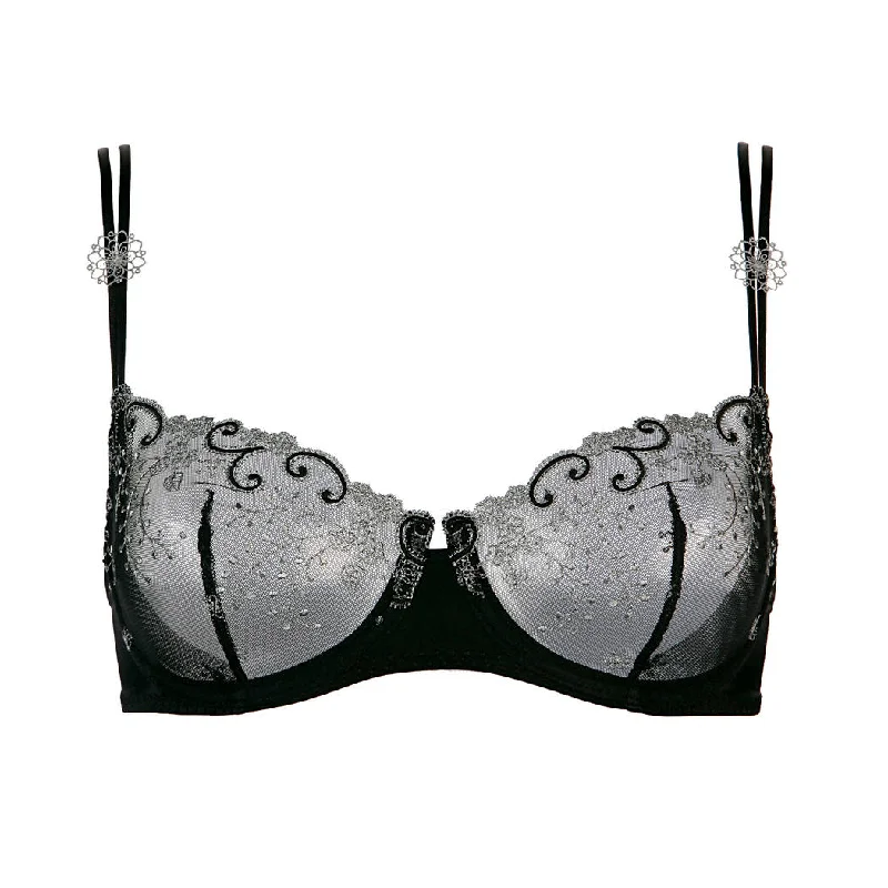 lace-edged camisoles and pantiesSimone Perele Delice Demi Cup Bra | MOONLIGHT BLACK