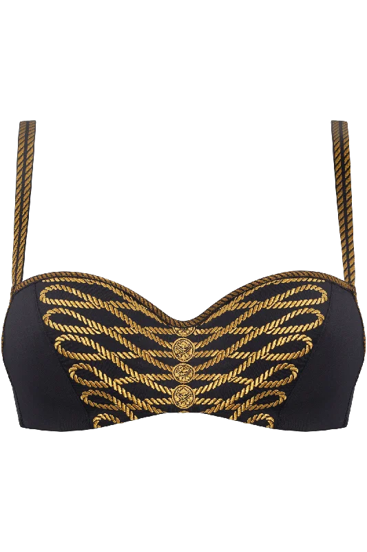 lace-trimmed sleep camisolesMarlies Dekkers pirate queen balcony bra