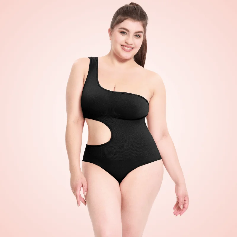 adjustable strap sports brasOne Shoulder Shaping Bodysuit For Women