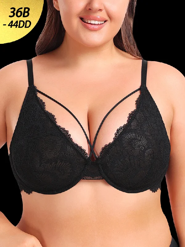 wireless maternity bras with adjustable strapsSexy Lace Push Up Underwire Bra for Women