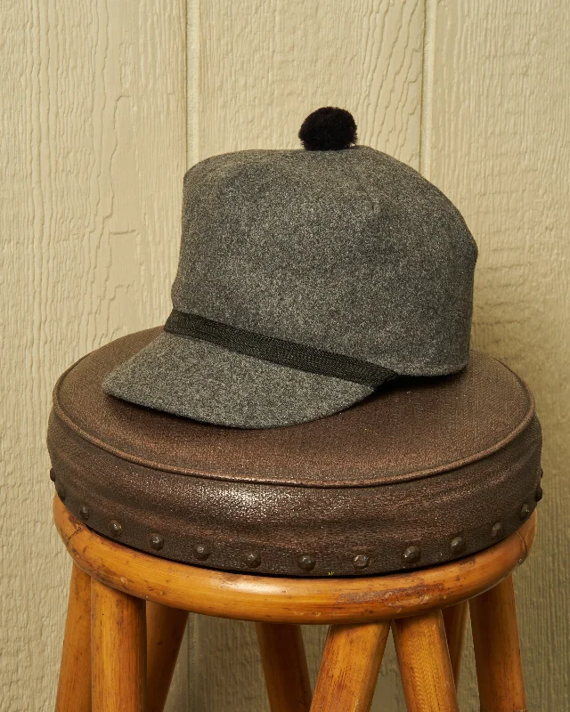 stylish fedoras for both casual and formal occasionsBoothbay Cap in Charcoal Melton Wool