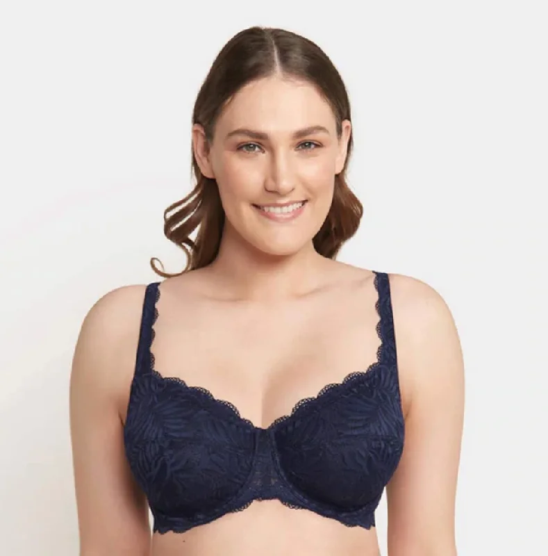 sheer lace lingerie with matching gownsEssential Lace Balconette Navy