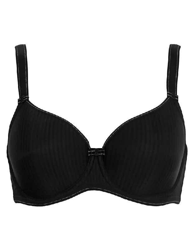 sports bras with mesh ventilationFreya Idol Moulded Balcony Bra | BLACK