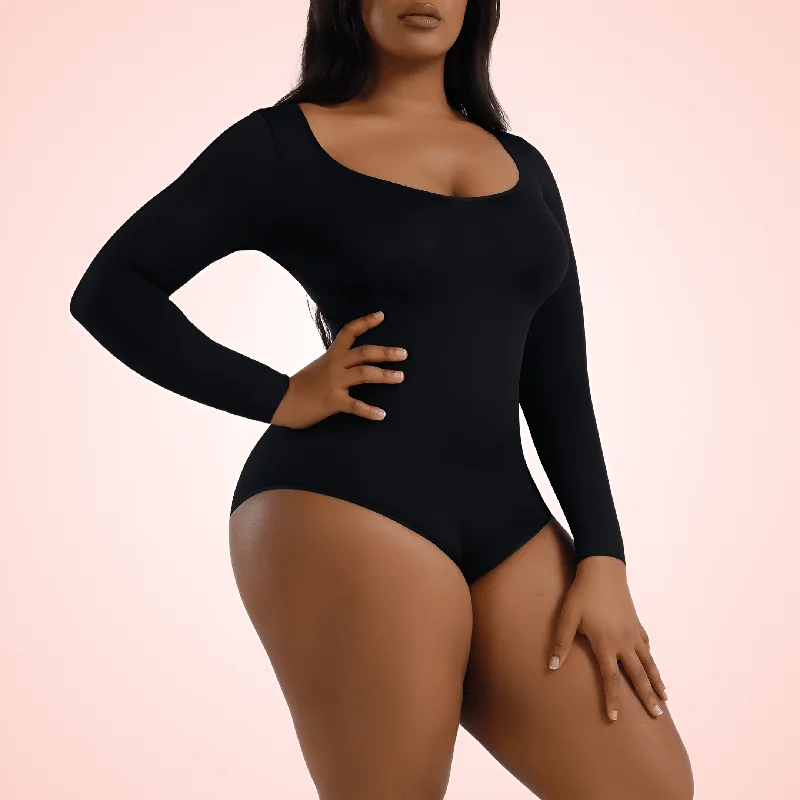 modal fiber breathable pantiesSeamless Long Sleeved U Shaped Bodysuit Shapewear