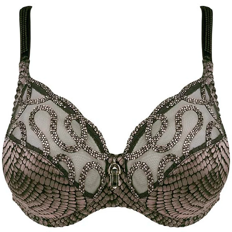 plus-size underwire demi-cups with lace trimDivine Full Cup Bra