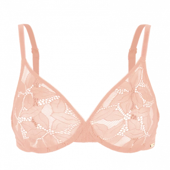 lightweight sports bras for cyclingGossard Glossies Lotus Sheer Bra | CAFE CREME