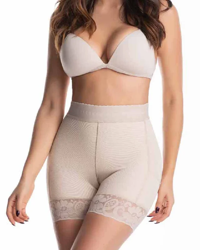 seamless lace boyshortsNahtlose Body Shaper Shorts mit hoher Taille und Po-Lifter-Spitze