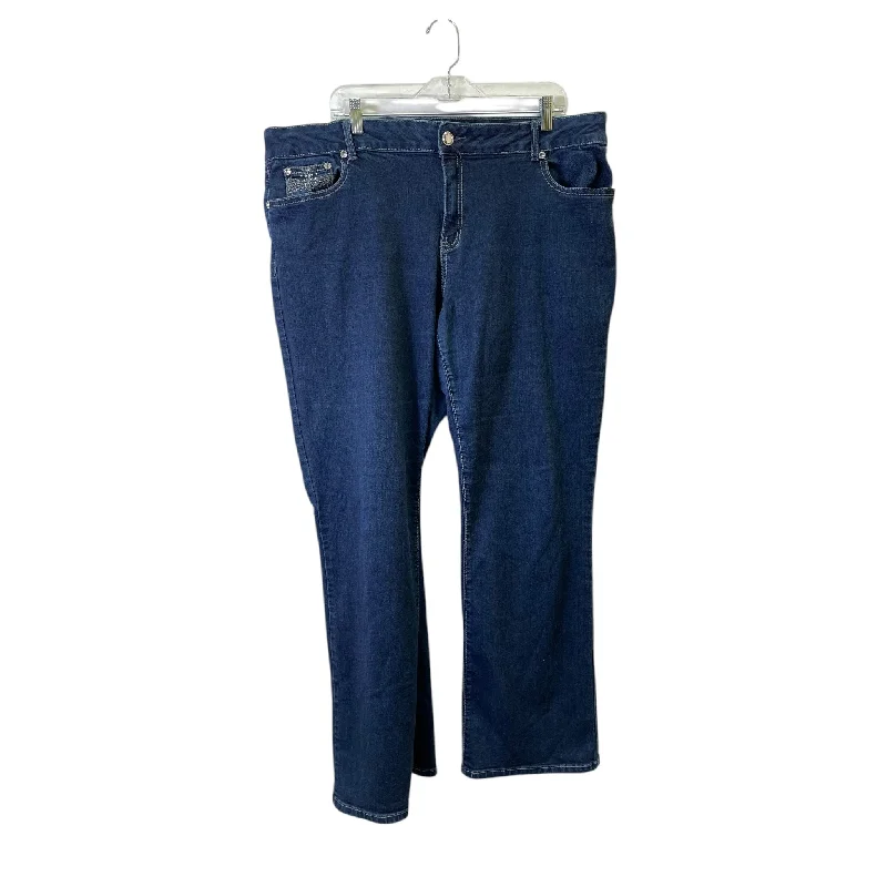 Women's Jodhpurs with Wide CollarJeans Boot Cut By Apt 9 In Blue, Size:20