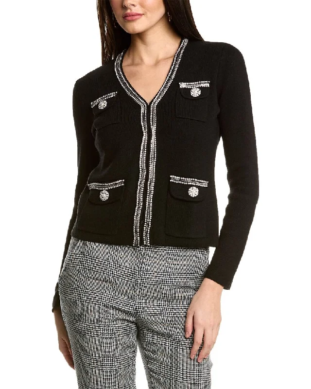 Women's Czech Wool Sweaterssofiacashmere Wool-Blend Cardigan