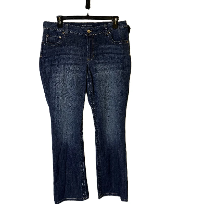 Women's Jodhpurs with Keyhole CollarJeans Straight By Maurices In Blue Denim, Size: 16