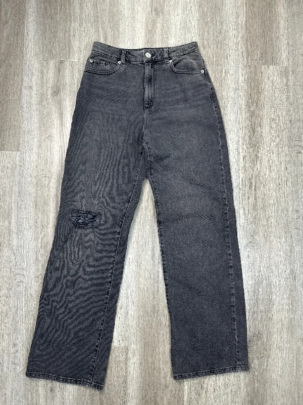 Women's Jodhpurs with Mandarin CollarJeans Straight By Garage In Black Denim, Size: 2