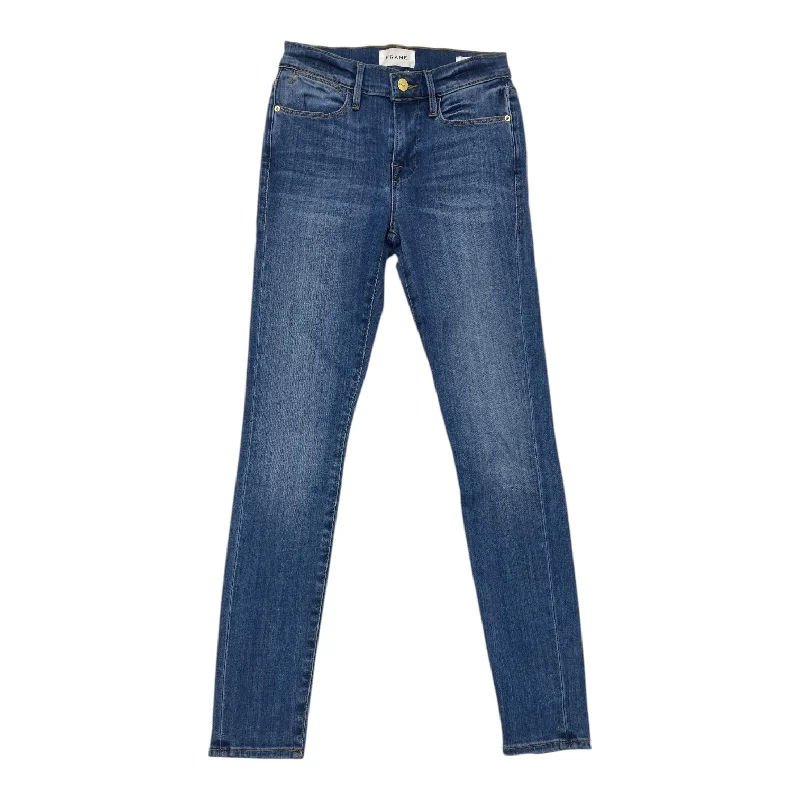 Women's Jodhpurs with Mandarin CollarJeans Skinny By Frame In Blue Denim, Size: 2