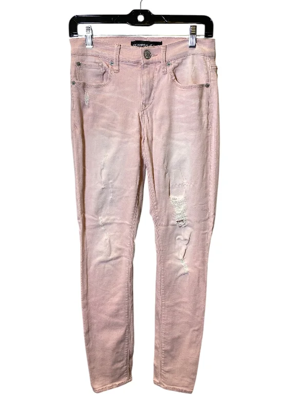 Women's Jodhpurs with Mandarin CollarJeans Skinny By Express In Pink, Size: 0