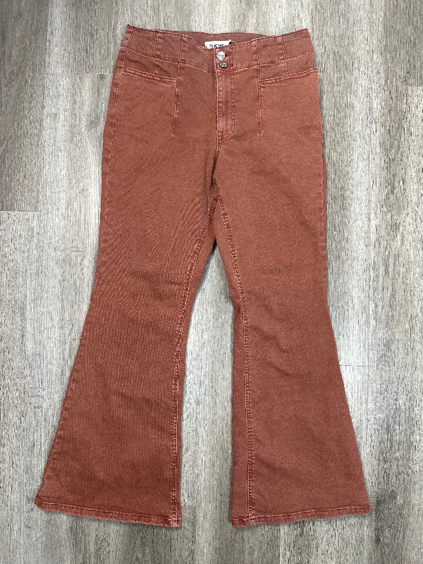 Women's Jodhpurs with High CollarJeans Flared By Maurices In Orange Denim, Size: 12