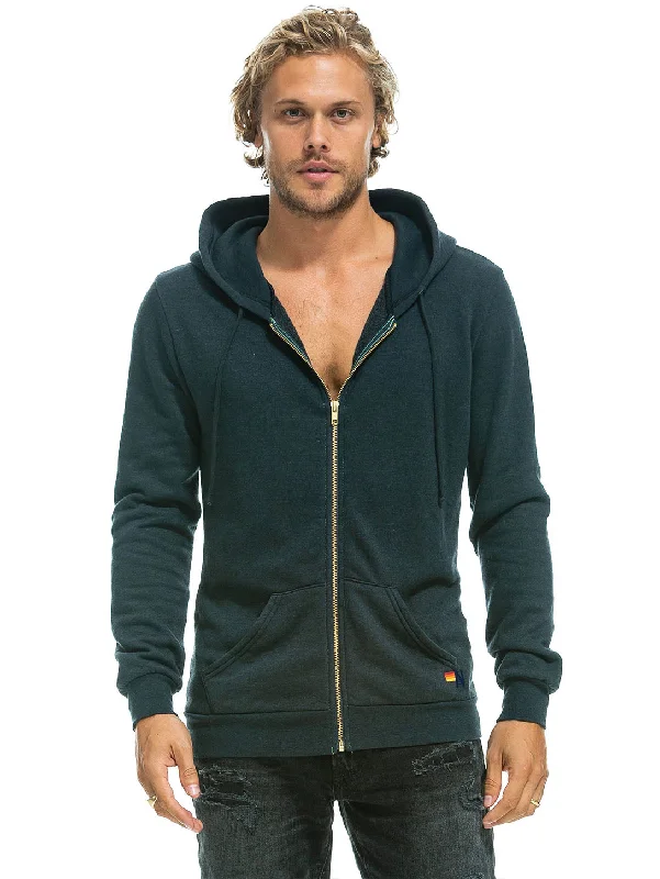 Women's Slovak Wool SweatersBolt Zip Hoodie - Charcoal