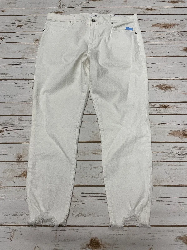 Women's Jodhpurs with Rounded CollarJeans Skinny By Loft In White Denim, Size: 14