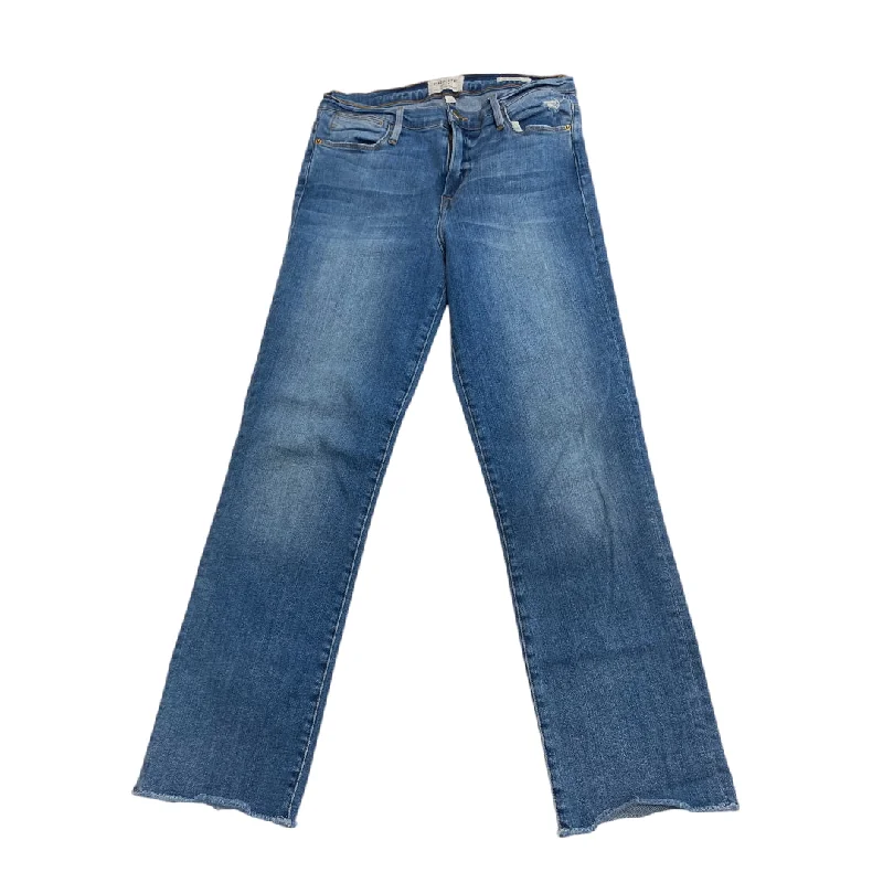 Women's Harem ShortsJeans Straight By Frame In Blue Denim, Size: 8