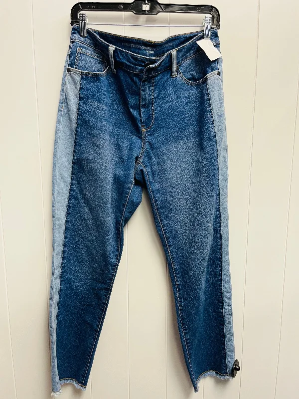 Women's Jodhpurs with Keyhole CollarJeans Skinny By Chicos In Blue Denim, Size: 6