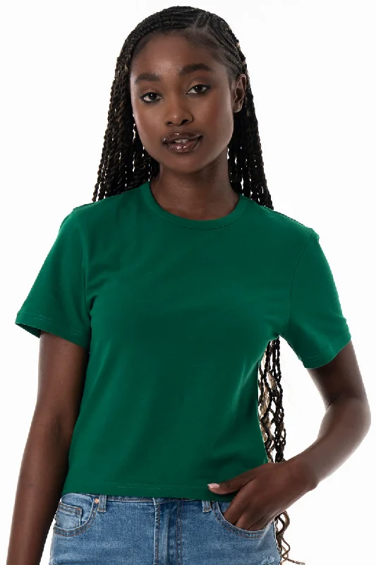 Women's Slovak Wool SweatersFitted T-Shirt _ 153812 _ Green