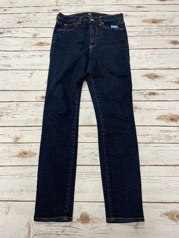 Women's Jodhpurs with Keyhole NeckJeans Skinny By Gap In Blue Denim, Size: 4