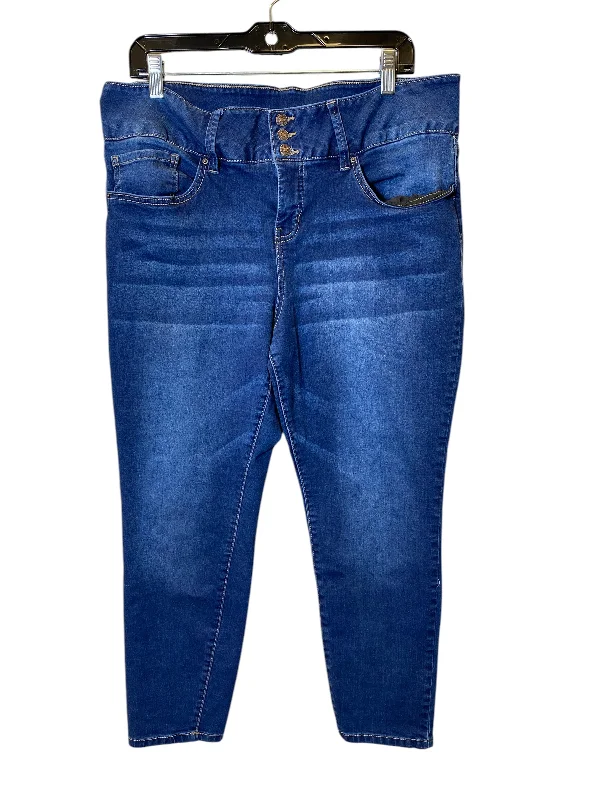 Women's Jodhpurs with Notched CollarJeans Skinny By Royalty In Blue, Size: 16